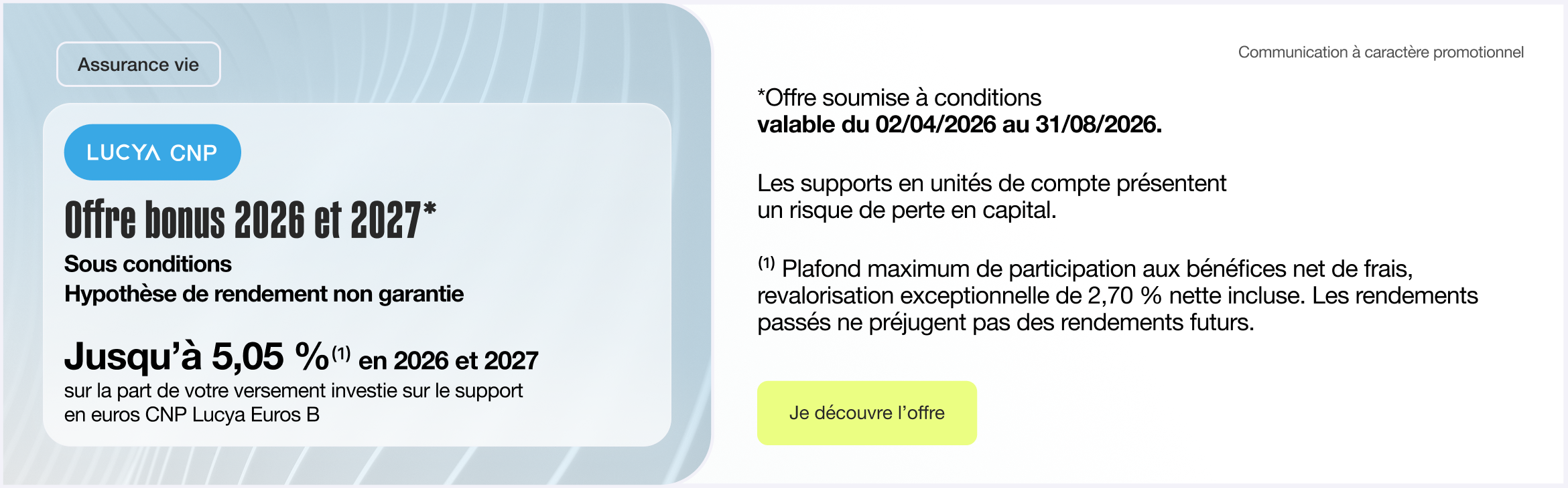 Assurance vie en ligne : bannière_LucyaCNP Assurance vie en ligne :bannière_LucyaCNP